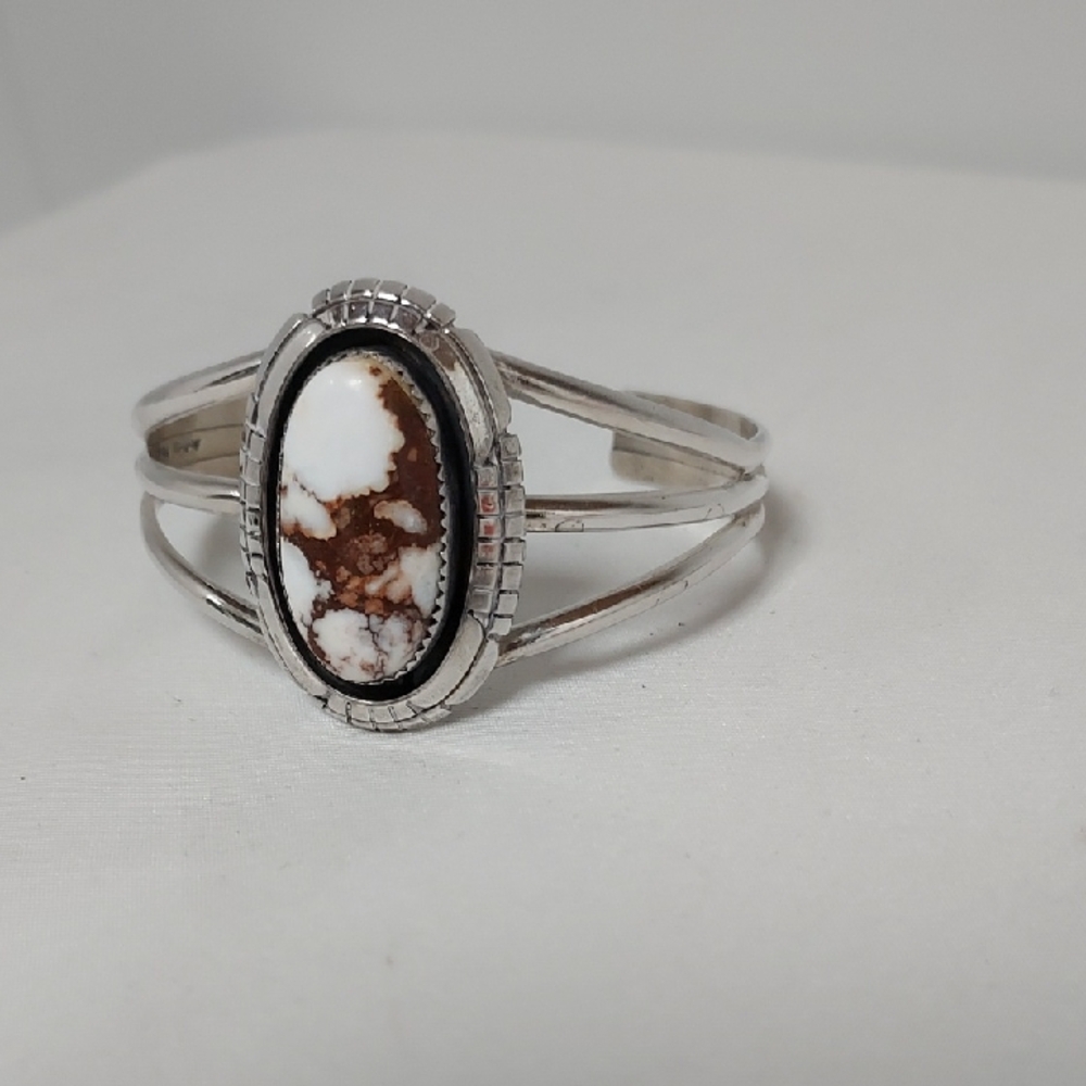 Ernest Roy Begay Sterling Silver Wild Horse Bracelet